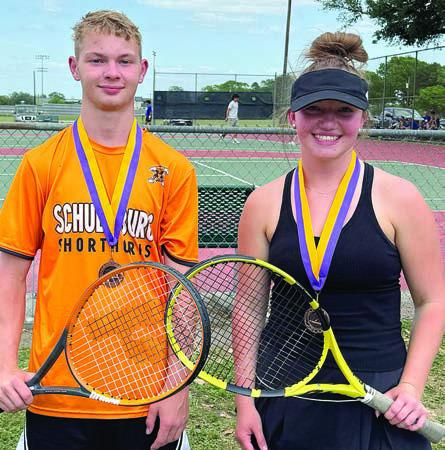 Doubles team places third at Shiner tourney
