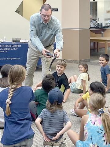 Up-close with reptiles at Library