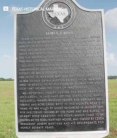 James J. Ross Historical Marker