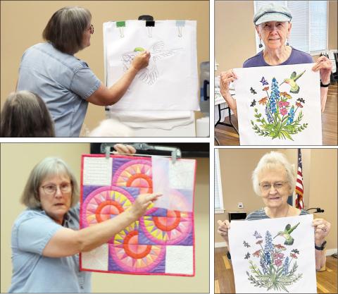Quilt Guild learns about fabric painting