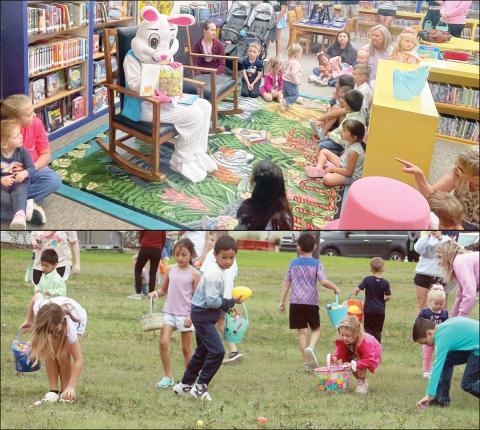 Easter Bunny visits local library