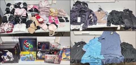 Shown above are the stolen items recovered by the SPD during a search of a vehicle following a traffic stop on Interstate 10.