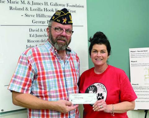 Legion donates to Animal Shelter