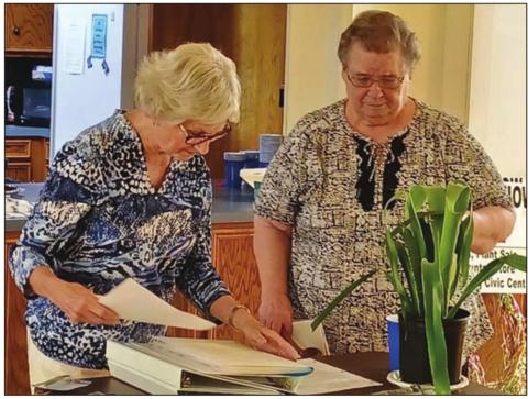 PRESIDENTS – Outgoing president Delia Jurica (left) with incoming president Janet Kobza (right).