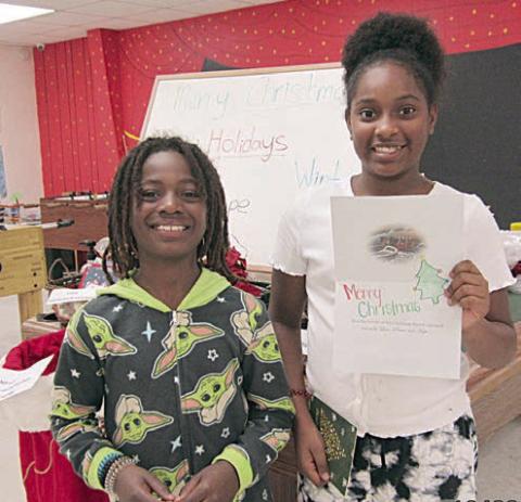 Boys & Girls Club decorates holiday cards for nursing homes