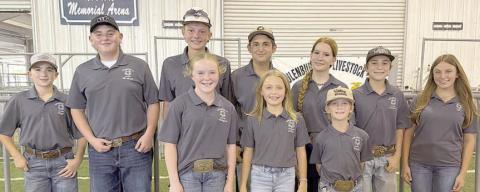 Schulenburg 4-H CLUB OFFICERS – (front row, from left) Abigale McBride, historian/reporter; Ellie Klein, historian/ reporter; Rowdy Guenther, parliamentarian; (back row) Gage Smrkovsky, treasurer; Abraham McBride, County 4-H Council delegate; Holden Holub, secretary; Dylan Zweschper, County 4-H Council delegate; Kylee Hoffmann, president; Crockett Guenther, second vice president; Ellie Hammack, vice president; and (not shown) Emma Zweschper, health and safety officer.