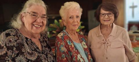 Hostesses were (from left) Jan Ripper, Mary Demel and Lily Hilscher.