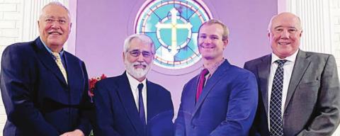 DEACON NOMINEES – Nominated to be ordained as deacons at First Baptist Church of Schulenburg are (from left) Alfred Tanagho, Larry Gutierrez, Tyler Heger and Melvin Barta.