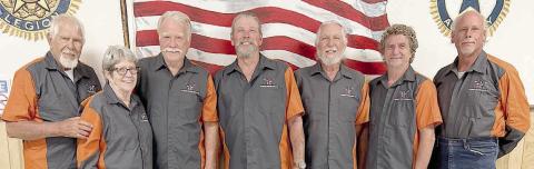 Schulenburg American Legion Riders officers for 2023-24 are (from left) Herb Fish, director; and Peggy Fish, Dallas Canada, Gerald Smith, Del Delvecchio, Donnie Klesel and Stan Ulcak.