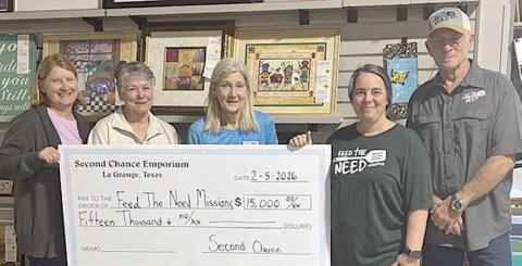 Second Chance gives $15,000 to Feed The Need