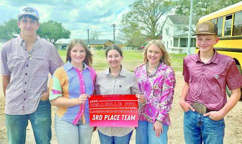 FFA team 3rd in livestock judging at Bellville CDE