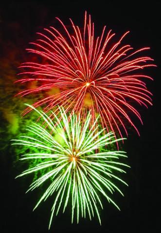 Fireworks show at High Hill picnic