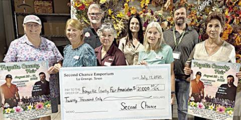 Second Chance donates $20,000 to Fayette County Fair Assn.