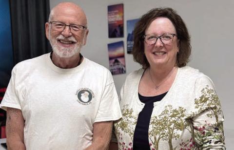 A trip has been scheduled for Saturday, Nov. 16 to Columbus to visit the Santa Claus Museum in Columbus after Charlotte Tillota (right) and Billy Kahn (left) of Columbus Heritage Preservation Trust got everyone excited about it.