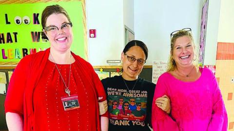(from left)  Kirsten Holub, Adina Barnett and Sandy  Machicek