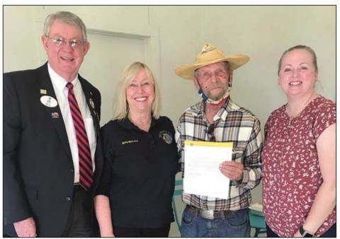 15-year Lions chevron presented to Beebe