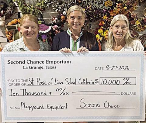 St. Rose gets $10,000 check