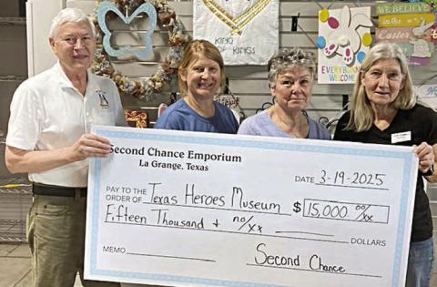 Second Chance donates toTexas Heroes Museum