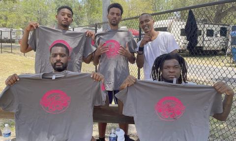 First place – “Champs!!” - (seated, from left) JaKyle Jackson, Myles Thomas; (standing, from left) Jordan Homer, Jamarion Jackson, and Jamie Jackson.