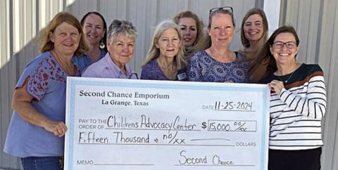 Second Chance donates to Children’s Advocacy Center