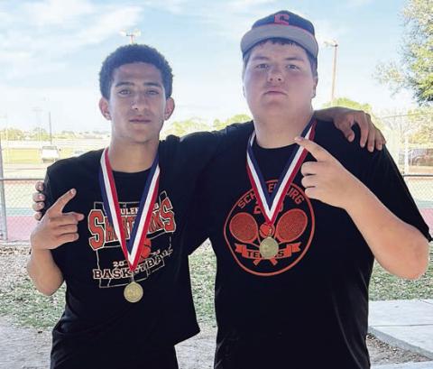 DENVER CARR & HAYES BAUMGARTEN 1st Place Varsity Boys’ Doubles