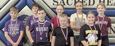 District 190 winners at K. of C. diocese free throw contest