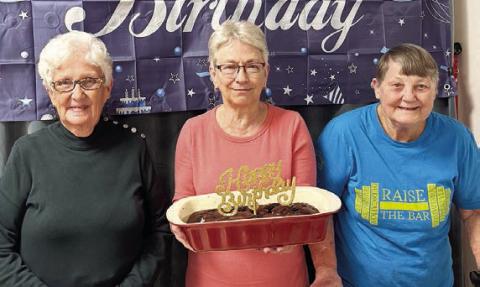 March birthday celebrants at Senior Connections include (from left) Bennie Lou Liere, Peggy Haitt and Jonell Vasek.