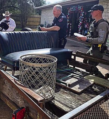 Items stolen from a business in La Grange were recovered with assistance from the Fayette County Narcotics Unit and Investigator David Smith.