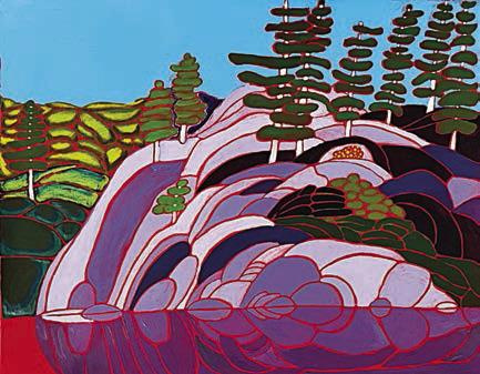 S. Heimsath, ‘Purple Rocks’, 18x24 acrylic and wax pastel on Gessoboard
