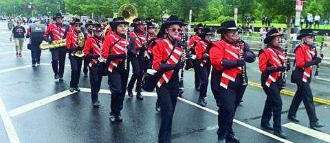 The Schulenburg ISD band marches along Constitution Avenue in Washinfton, D.C. during the annual Memorial Day Parade on Monday, May 29 as an “Official Representative of Texas.”