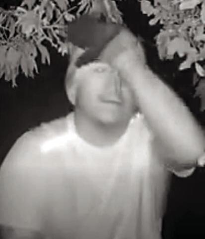 Shown above is a frame of the video from a surveillance camera showing the male subject that is being sought by the Sheriff’s Department.