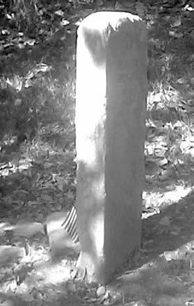 The rural grave of this Fayette County veteran is marked with a flag.
