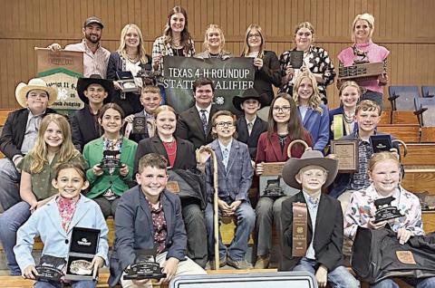 Fayette County 4-H members participating in the District 11 4-H Livestock Judging Contest