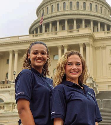 2025 Government-in-Action Youth Tour participants selected by Fayette Electric Cooperative for the trip to to Washington, D.C. were Sophia Nance and Avery Nelius, both from Round Top-Carmine High School.