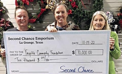 Second Chance donates $10,000 to ACCSS