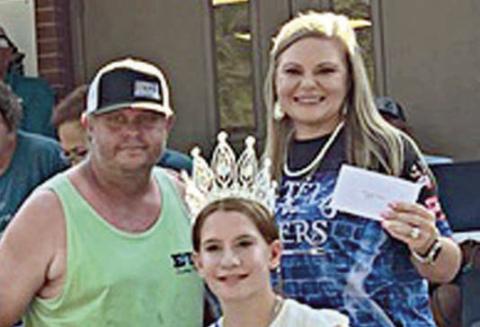 1st Place – “East Texas Smokers” - (back, from left) Scotty and Anna Bryce of Timpson. 2nd Place – “All Sauced Up #1” - Sherry Schneider of La Grange. 3rd Place – “Spice Spice Baby” - Megan Strykar of Goliad. Sticker Photo By Kade Vyvjala