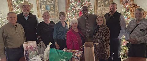 Food collected for SAFP at City of Schulenburg Christmas party