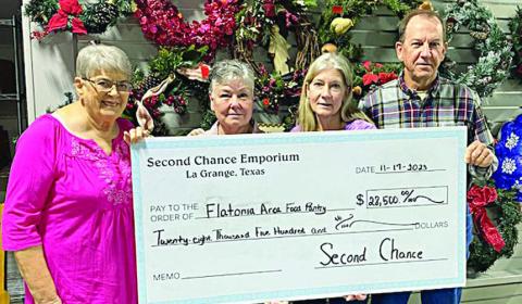 Second Chance gives $28,500 to Flatonia Area Food Pantry