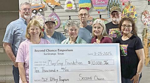 Second Chance gives $10,000 to Mary Gray Foundation