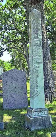 James S. Lester’s grave in the Old La Grange City Cemetery – Photo Courtesy of Fayette Museum &amp; Archives