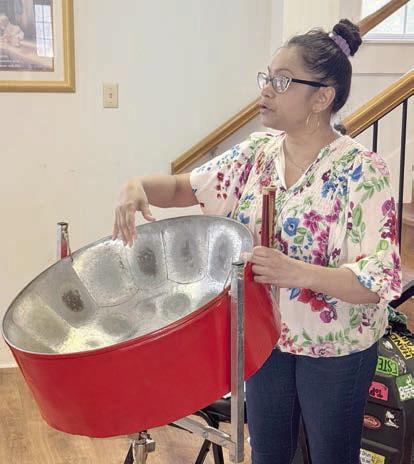 For the lunch-and-learn program in Flatonia on Tuesday, March 10, Tanya Edwards shared her amazing talent with members, playing her steel drum. Everyone was uplifted by her spirit and Edwards’ beautiful music!