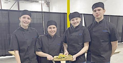 Senior Team – (from left) Hailey Janish, MacKayla Griffin, Scotti Beseda and Kandon Kaspar.