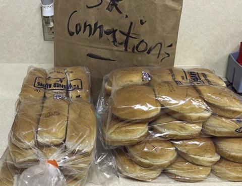A donation of buns was made to Senior Connections by the Schulenburg Area Food Pantry, with the buns originally donated to SAFP by Dairy Queen.
