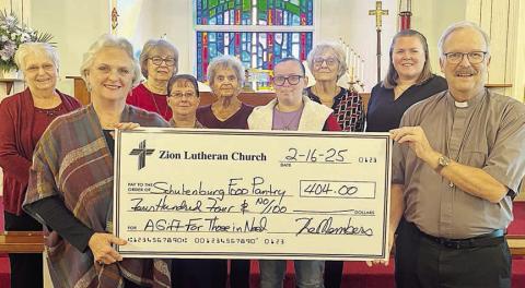 Zion Lutheran’s Souper Bowl donations given to SAFP