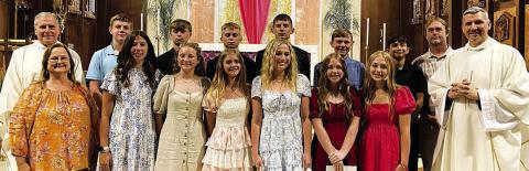 st. Rose eighth graders attend Chrism Mass in Victoria
