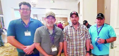 Attending the Texas Crisis Intervention Team Association conference were (from left) Detective Jeremy Castleberry Fayette County Sheriff's Office; Officer Michael Krenek, Schulenburg Police Department; Officer Chris Kalina, Schulenburg Police Department; and Detective Marc Bennett, Fayette County Sheriff's Office.