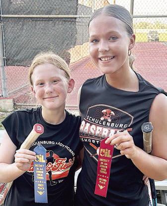 AVERY HARTENSTEINER (left) 1st Place – 8th Grade Girls’ Singles