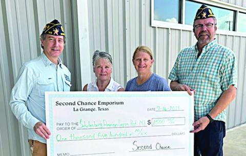 Second Chance donates to Legion flag fund