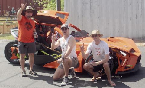 Having fun at the Festival parade