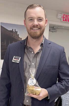 Lunch-and-learn speaker in Schulenburg on Monday, Feb. 2 was Josh Homan. He is running for Fayette County judge, and in his speech, he explained the responsibilities of that position. Homan also shared his views on community and the critical role everyone plays in building and maintaining great communities.